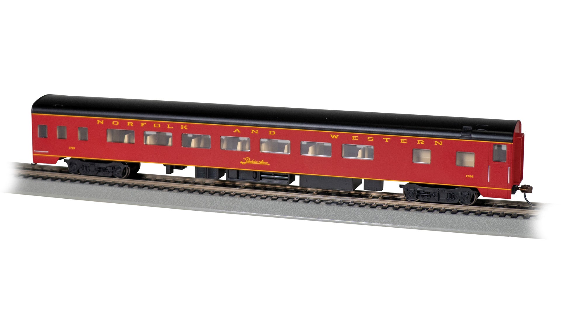 Bachmann HO 14218 85' Smooth-Side Coach, Norfolk & Western #1726