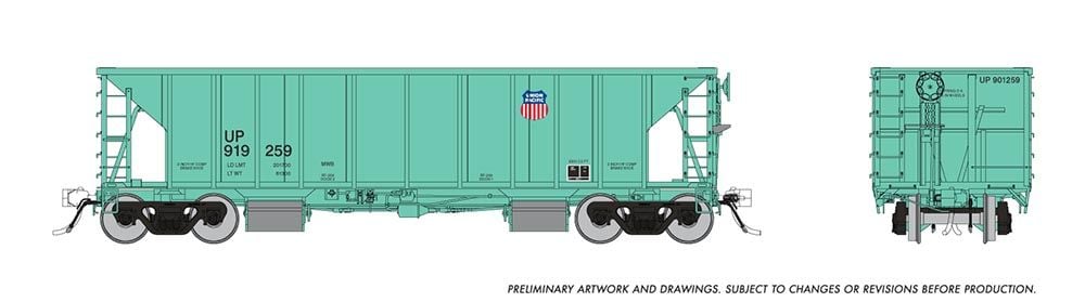 Rapido 158012 HO NSC Ballast Car: Union Pacific - Late: 6-Pack