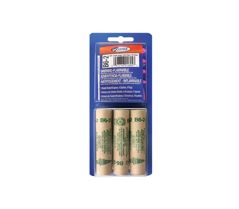 Estes Rockets 10020 B6-2 STD ENG 18MM-PO BAG