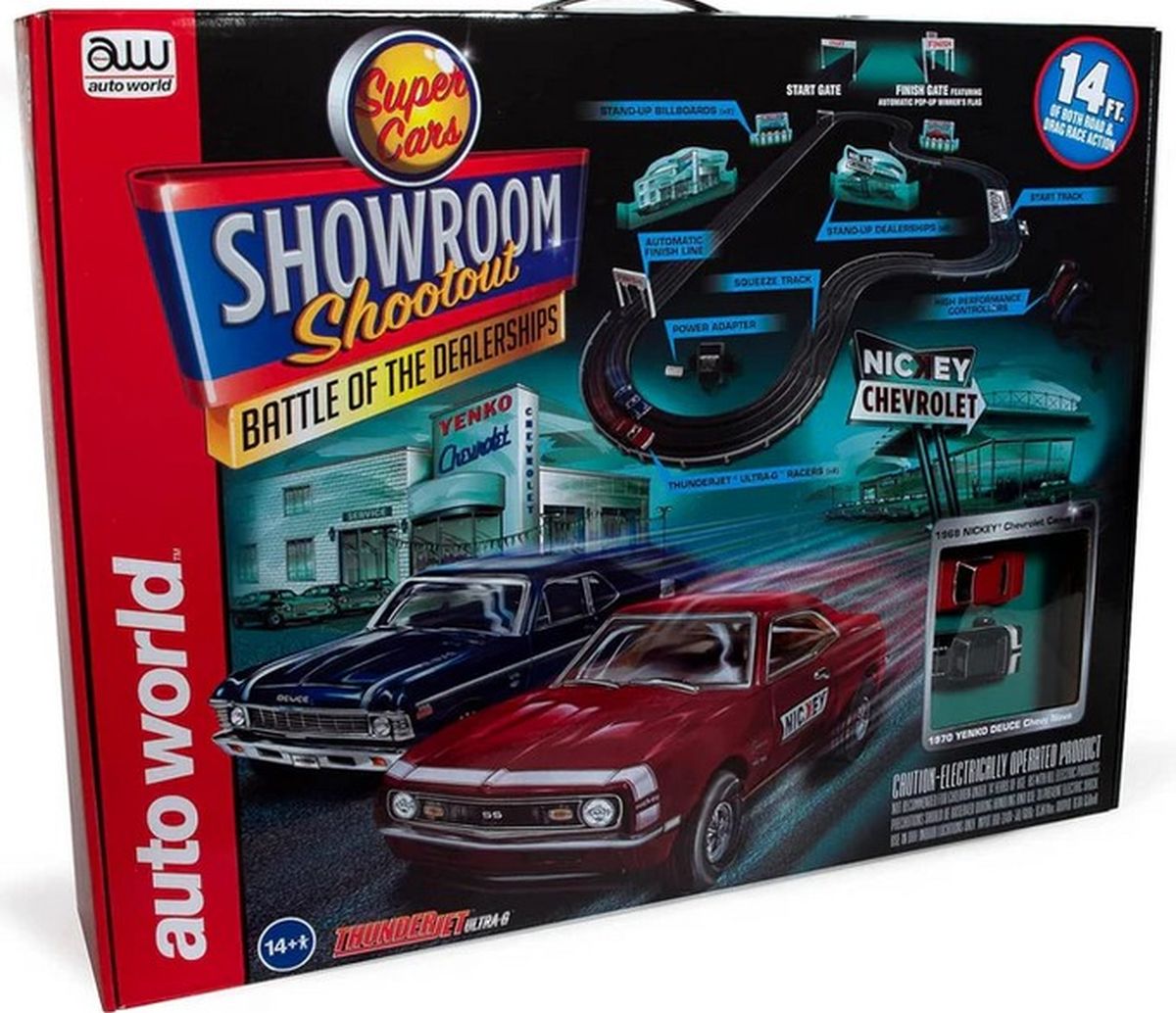 Auto World SRS337R 14' Showroom Shootout - Battle of the Dealerships Slot Race