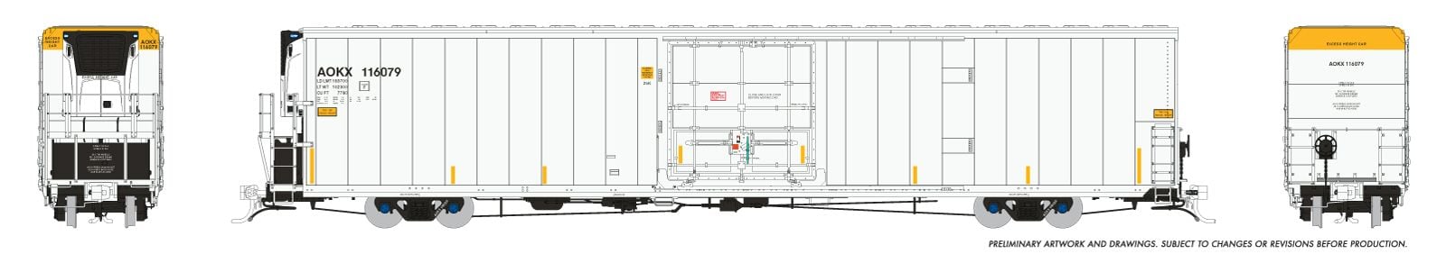 PREORDER Rapido HO 167506A Greenbrier 7780cuft Reefer with Sound, Greenbrier AOKX