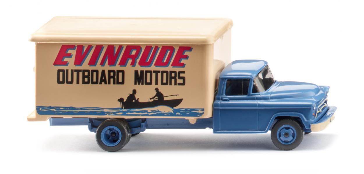 PREORDER Wiking HO 44402 1955-1956 Chevrolet Box Truck, Evinrude