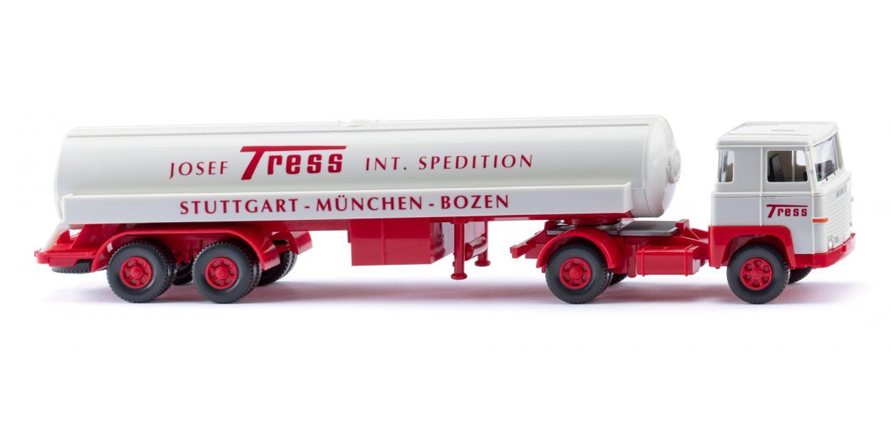 PREORDER Wiking HO 80596 1975-1980 Scania 111 Tractor with Tank Trailer, Tress