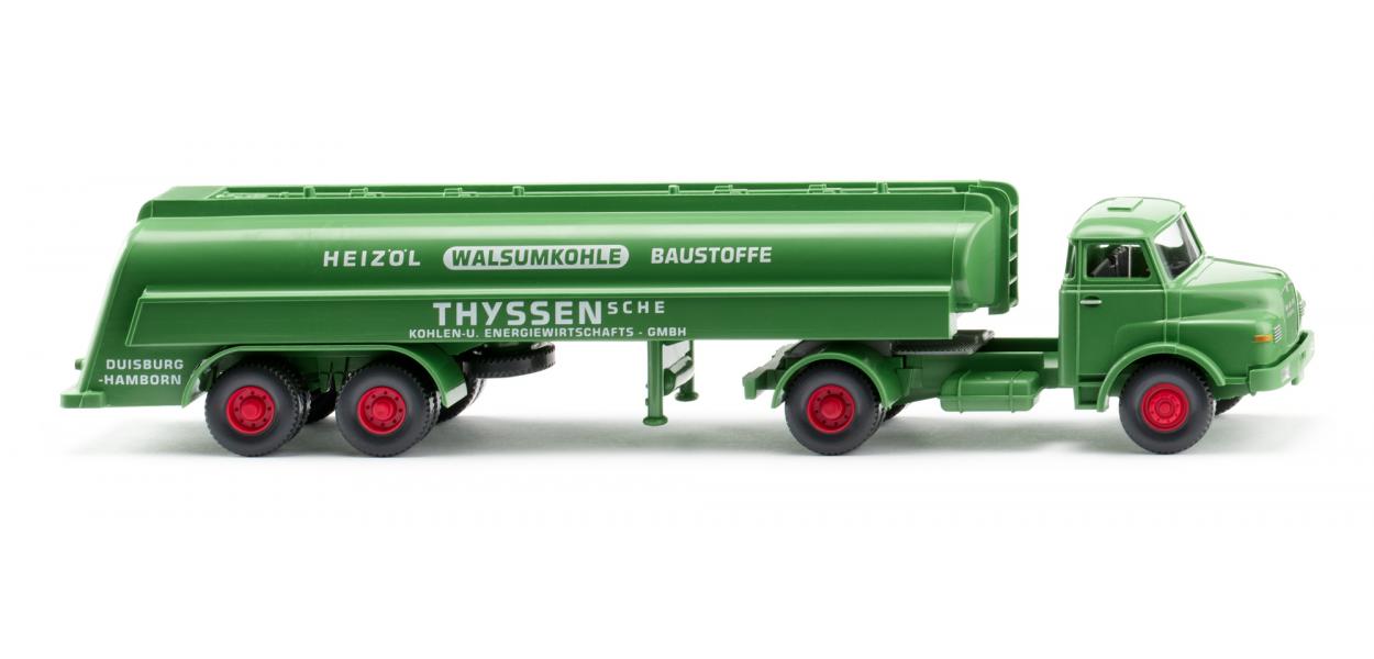 PREORDER Wiking HO 88246 1969-1984 MAN Tractor with Tank Trailer, Thyssen