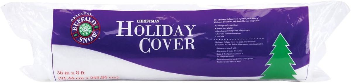 Buffalo Snow 2584 Mini-Roll Holiday Cover 36inx8' White