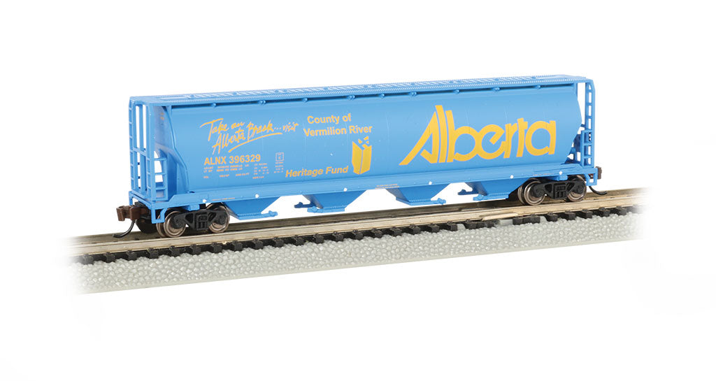Bachmann 19158 ALBERTA - VERMILLION RIVER - 4 BAY CYLINDRICAL GRAIN HOPPER, N Scale