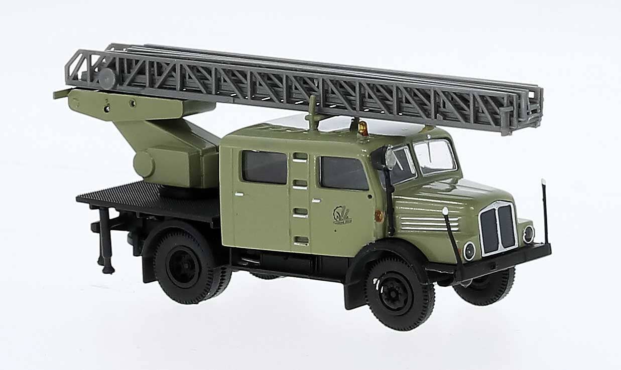 PREORDER Brekina HO 71769 1960s IFA S 4000-1 DL25 Crew Cab Service Truck with Ladder, Golden Ahre | 40.49