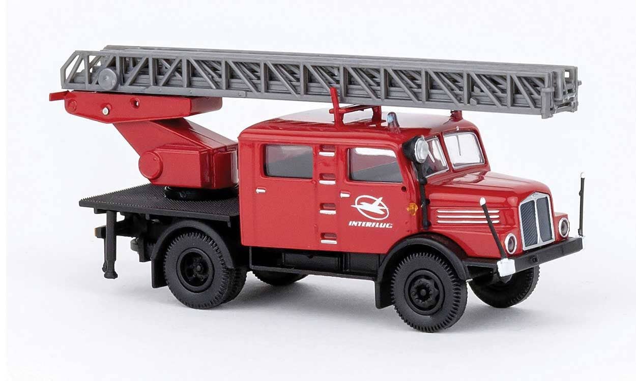 PREORDER Brekina HO 71771 1960s IFA S 4000-1 DL25 Crew Cab Service Truck with Ladder, Interflug | 40.49