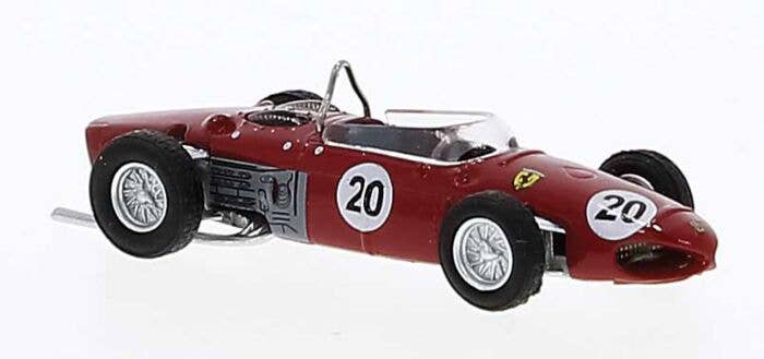Brekina HO 22994 1961 Ferrari F 156, Assembled, Graf Berghe von Trips #20 Reims (red, white, German Lettering)