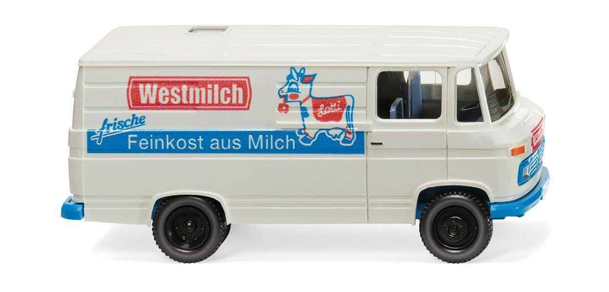 Wiking HO 27058 1967-1974 Mercedes-Benz L 406 Cargo Van, Westmilch