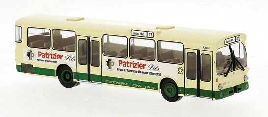 PREORDER Brekina HO 50806 1969-1970s Mercedes-Benz O 305 City Bus, Bonn Germany | 40.49