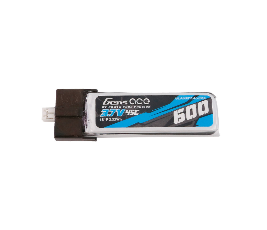 Gens Ace 1S 600mAh 45C JST-PHR 2.0