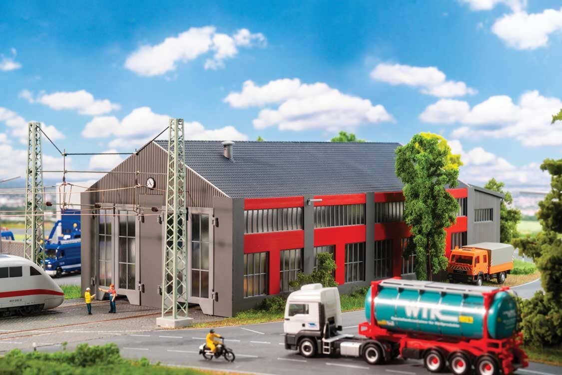 PREORDER Faller HO 120079 2-Stall Electric Locomotive Shed Kit | 59.39