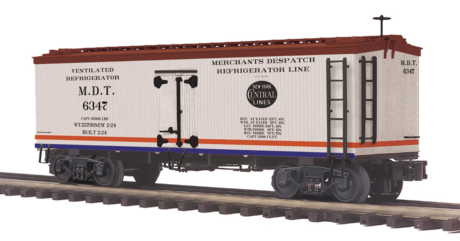 PREORDER MTH Premier O 20-94833 36' Woodsided Reefer Car, Merchants Dispatch