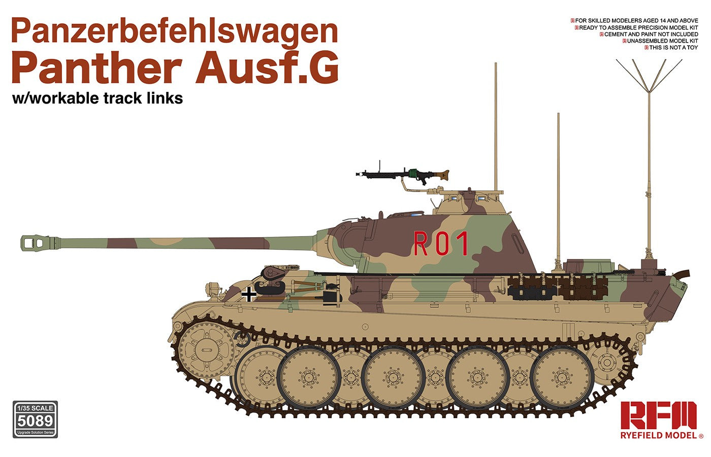 Ryefield Model 5089 Panzerbefehlswagen Ausf.G w/working 1:35