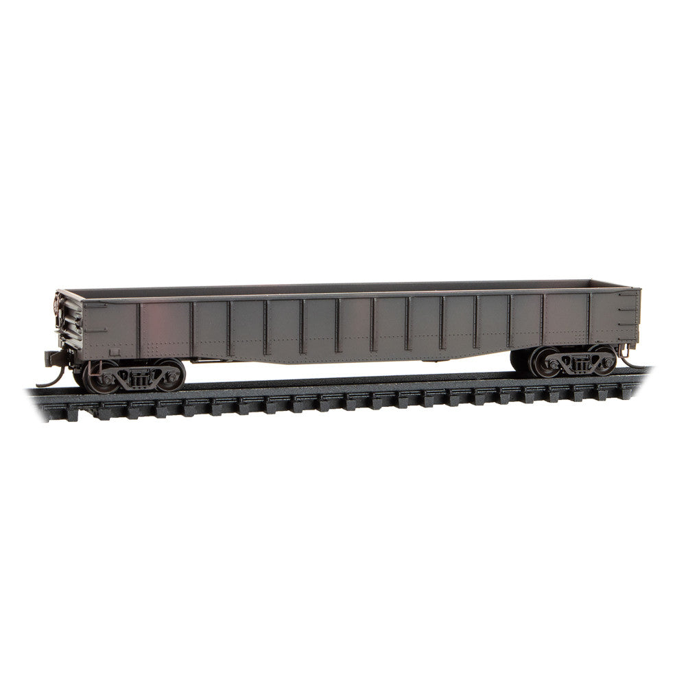 Micro-Trains N 10544002 Weathered 50' Weathered Gondola, Black Car