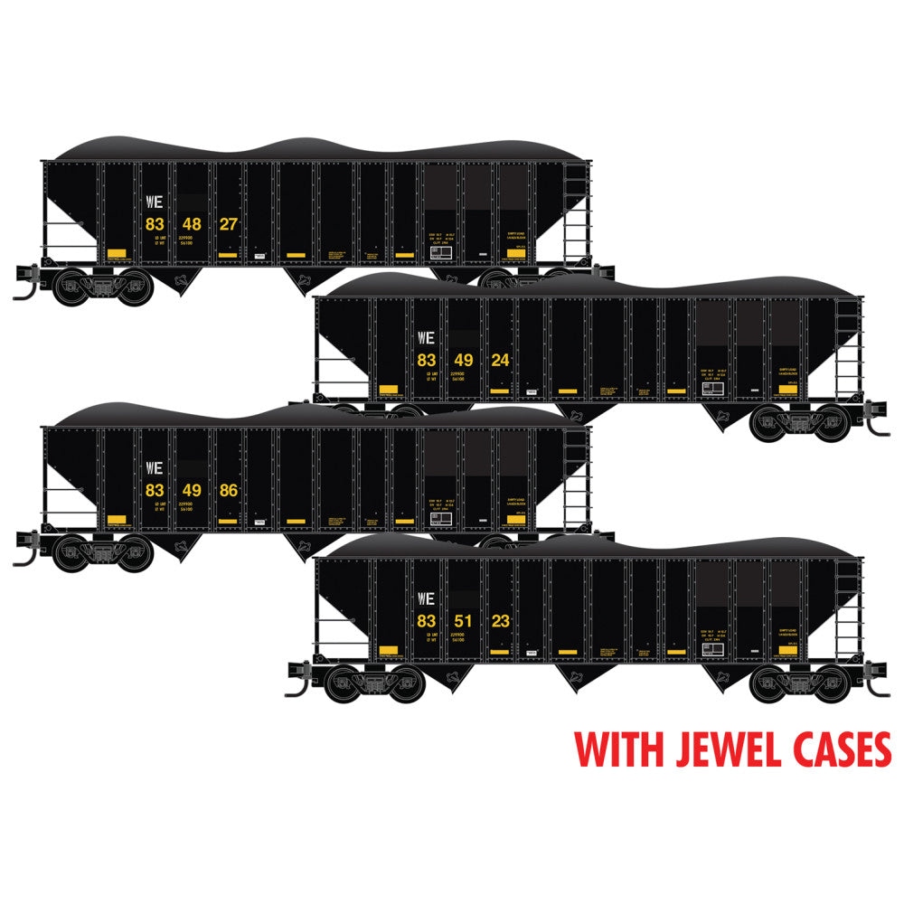 PREORDER Micro-Trains N 983 00 235 100-Ton 3-Bay Open Hoppers Wheeling & Lake Erie/ex-CSX 4-Car Runner Pack #235 | 95.41