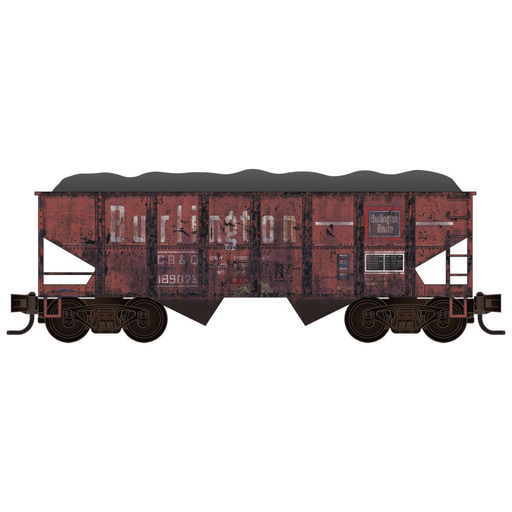 Micro-Trains HO 2500003 2-Bay Open Hopper, Chicago Burlington & Quincy #189073
