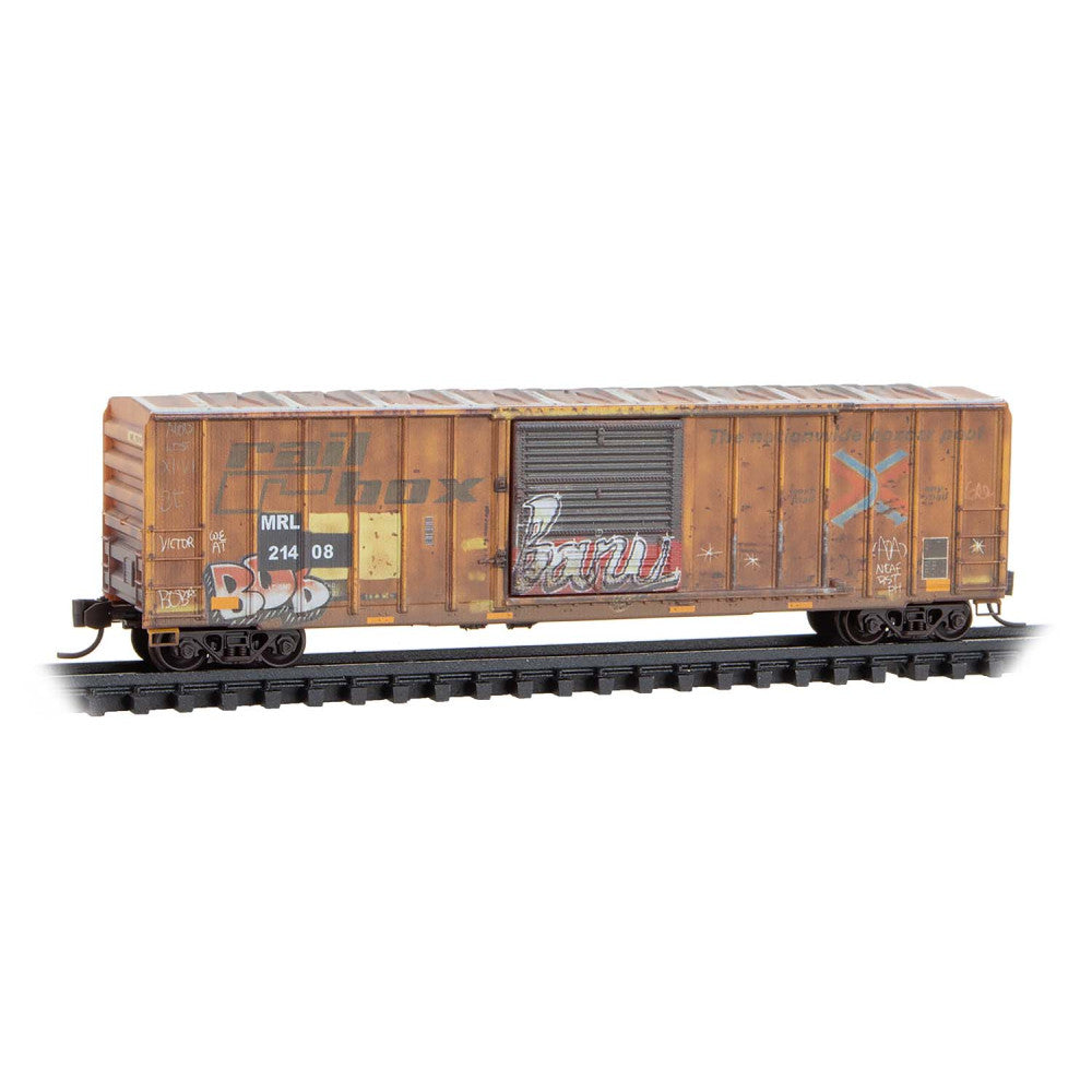 Micro-Trains N 02544438 50' Standard Boxcar, Railbox Repatched #21408 (Graffiti Car)
