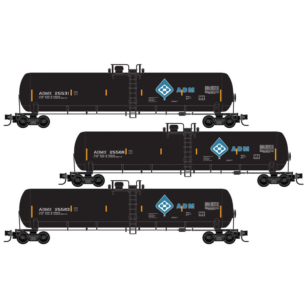 PREORDER Micro-Trains N 98300241 56' General Service Tank Car Set, ADM (3-Pack)