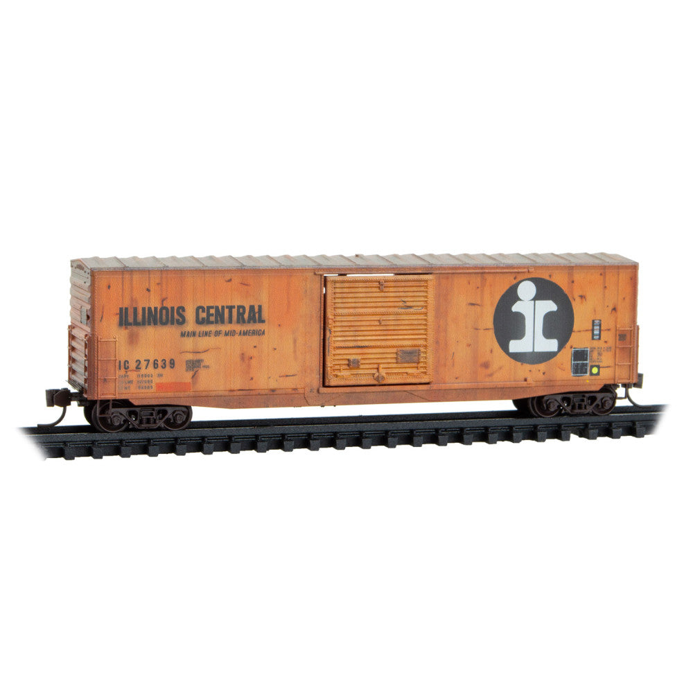 Micro-Trains N 18044530 Weathered 50' Standard Boxcar, Illinois Central #27639