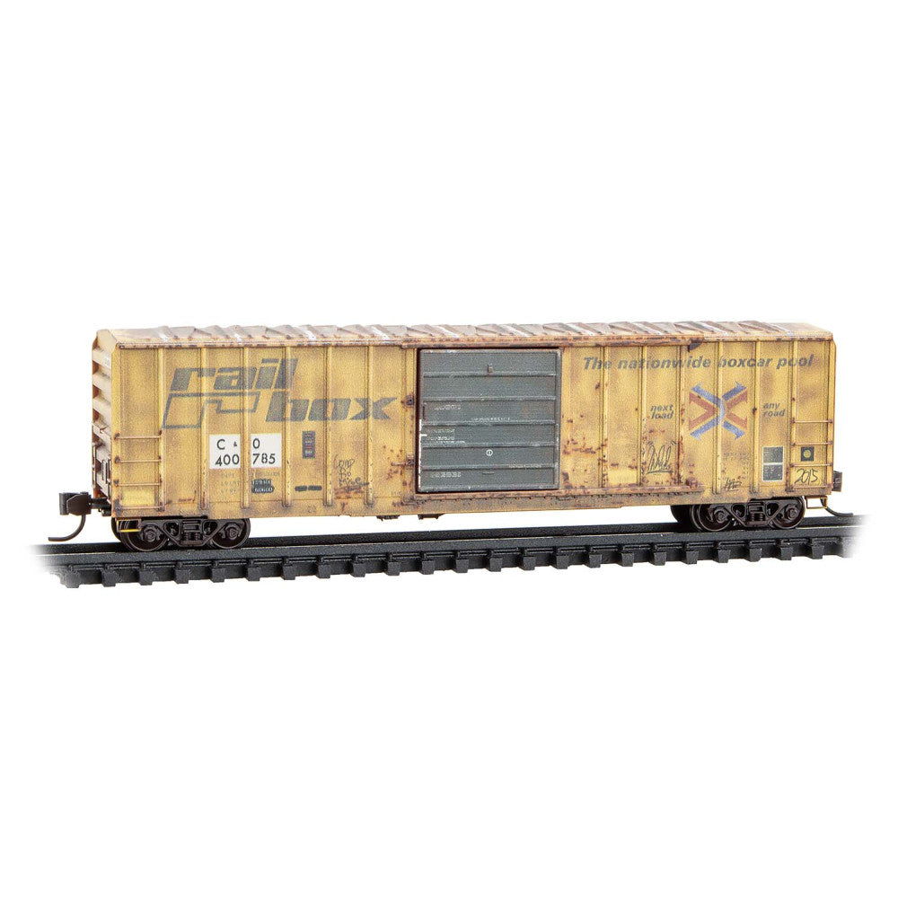 Micro-Trains N 02544443 Weathered 50' Rib Side Boxcar, Chesapeake & Ohio ex-Railbox #400785