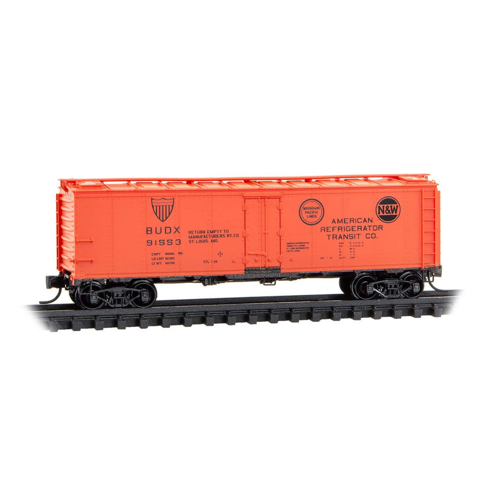 Micro-Trains N 05900290 40' Steel Ice Reefer, American Refrigerator Transit BUDX #91553