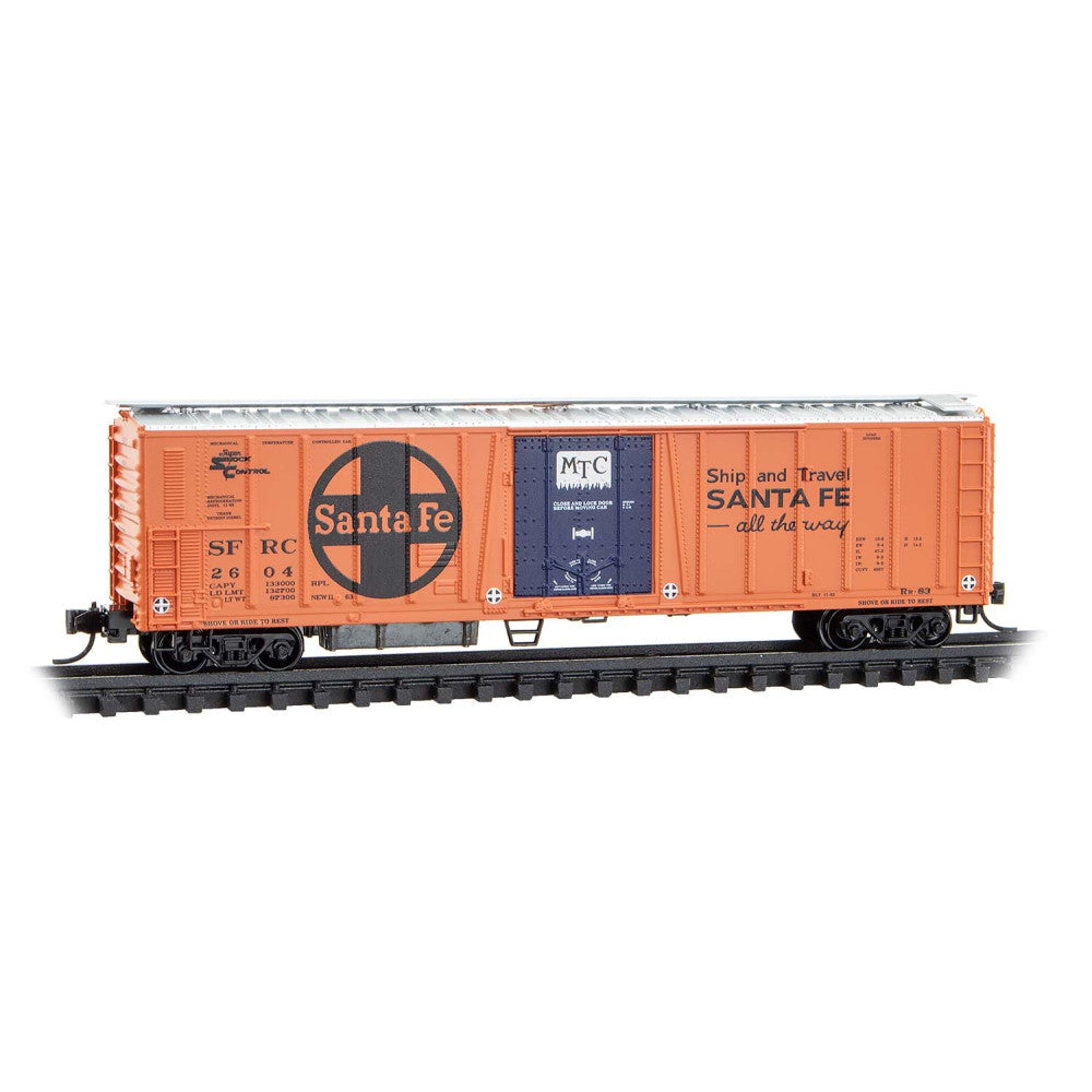 Micro-Trains N 07000120 Rib Side Mechanical Reefer, Atchison Topeka & Santa #2604