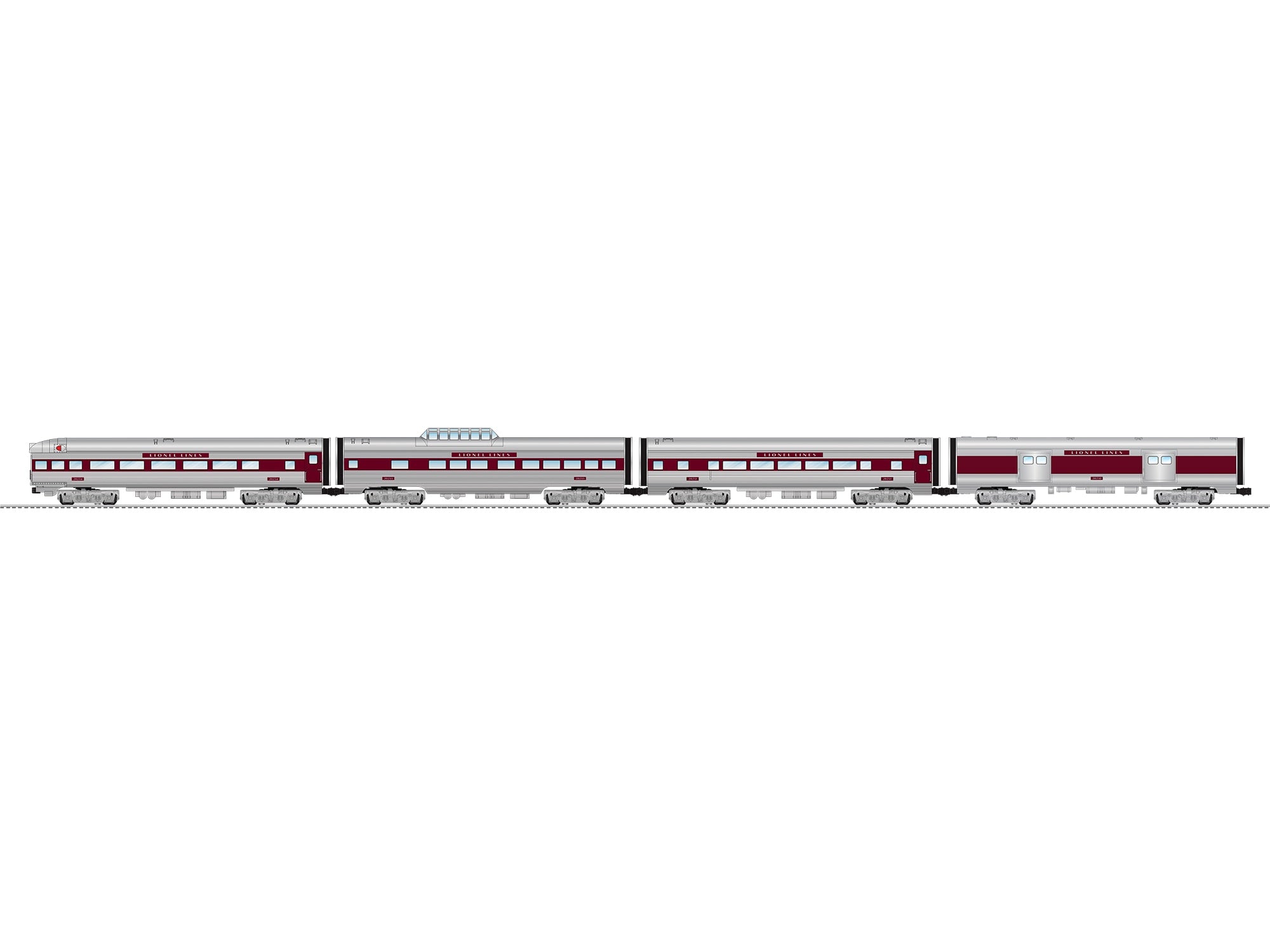 PREORDER Lionel O 2527660 15" Aluminum Passenger Car, Lionel Lines (4-Pack) | 989.99