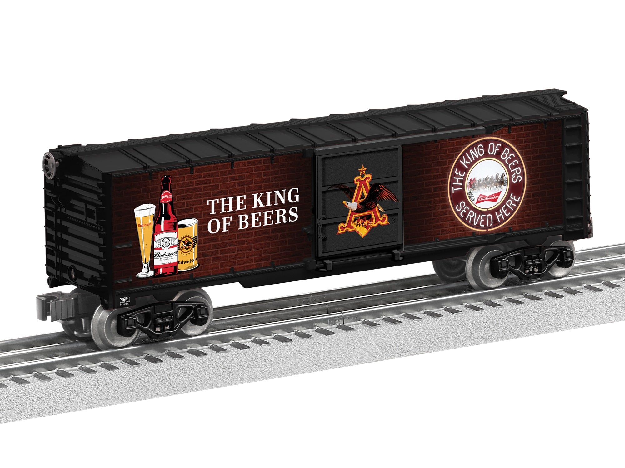 PREORDER Lionel O 2528360 Illuminated Bar Sign Boxcar, Budweiser #2 | 134.99