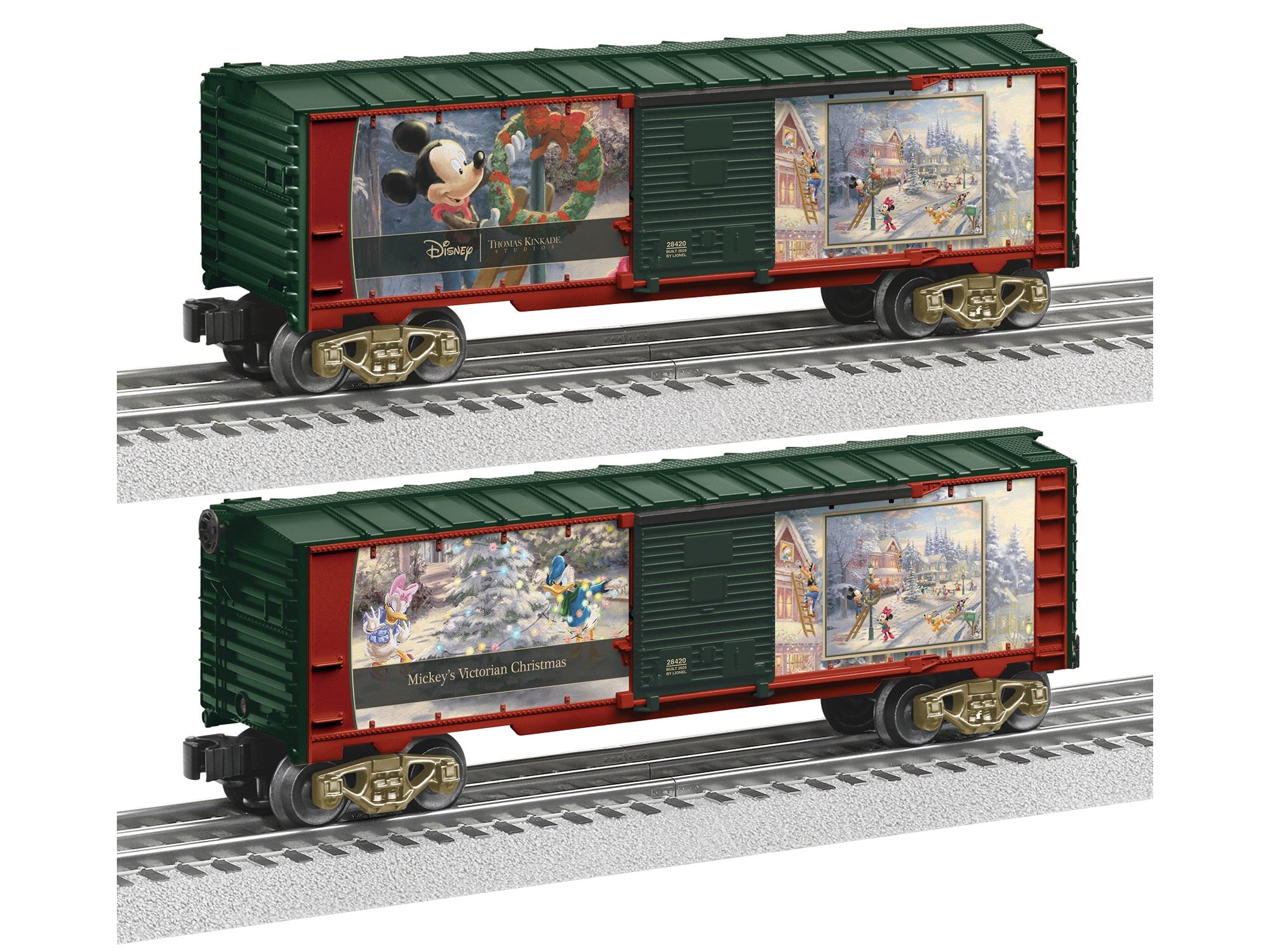 PREORDER Lionel O 2528420 Thomas Kinkade Boxcar, Disney Mickeys Victorian Christmas | 89.99
