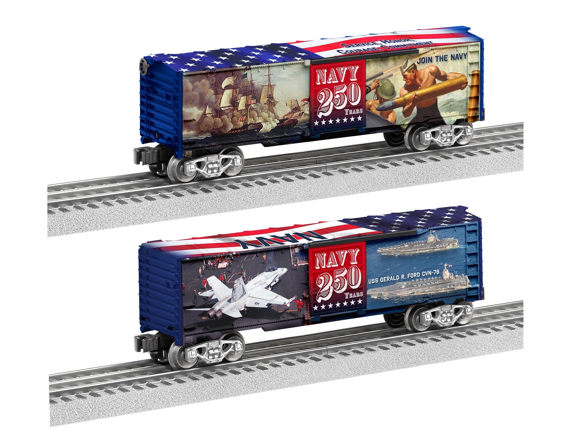 PREORDER Lionel O 2538160 Boxcar, US Navy 250th Anniversary | 98.99