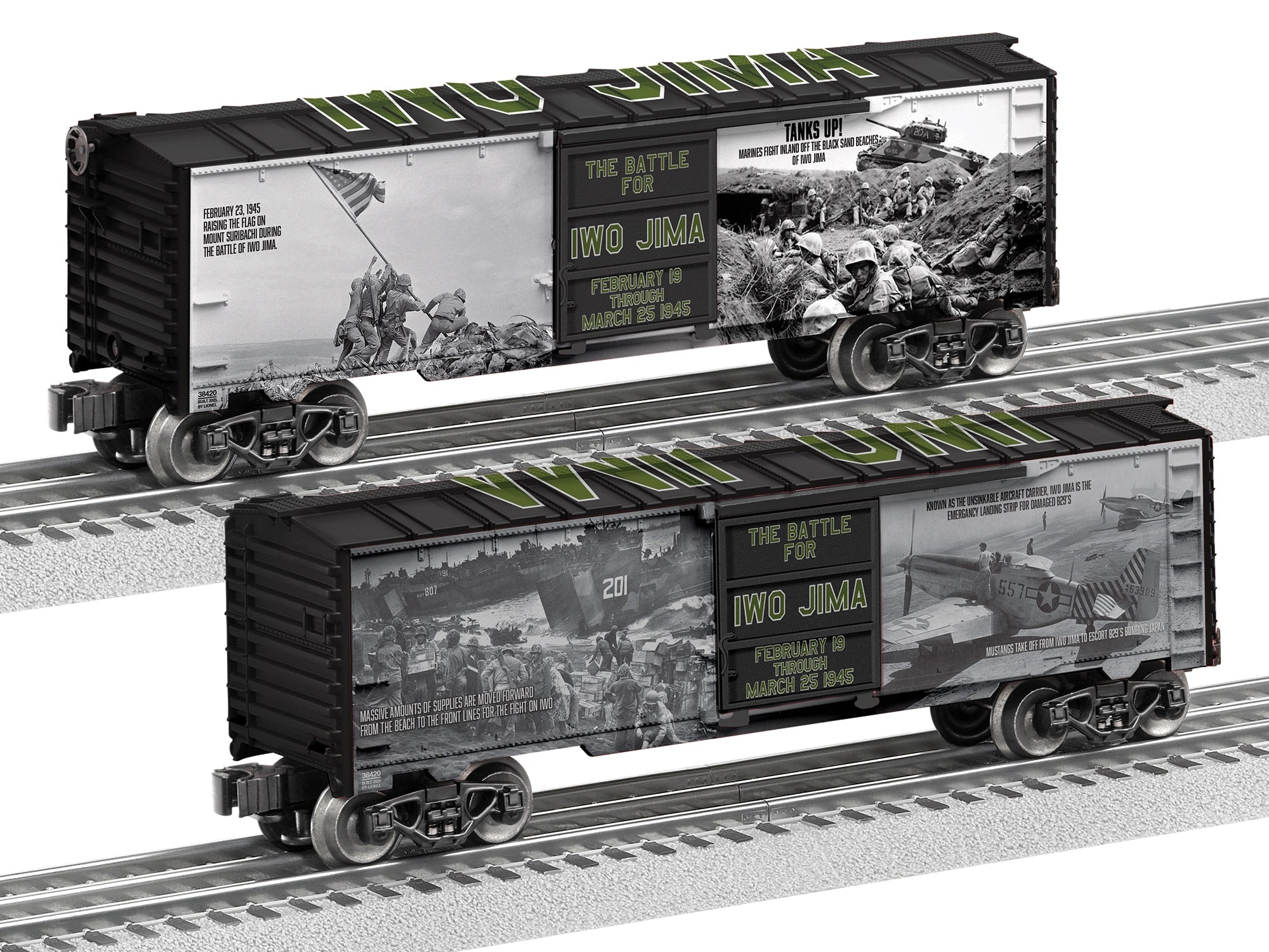PREORDER Lionel O 2538420 3-Rail Steel Boxcar, Iwo Jima 80th Anniversary