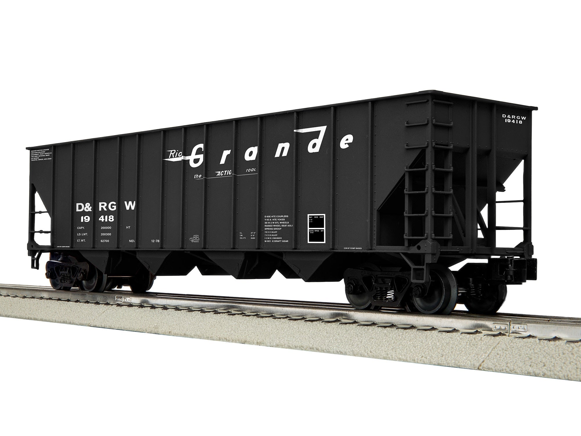 PREORDER Lionel O 2542270 4-Bay Hopper Pack A, Denver & Rio Grande Western (3-Pack) | 233.99