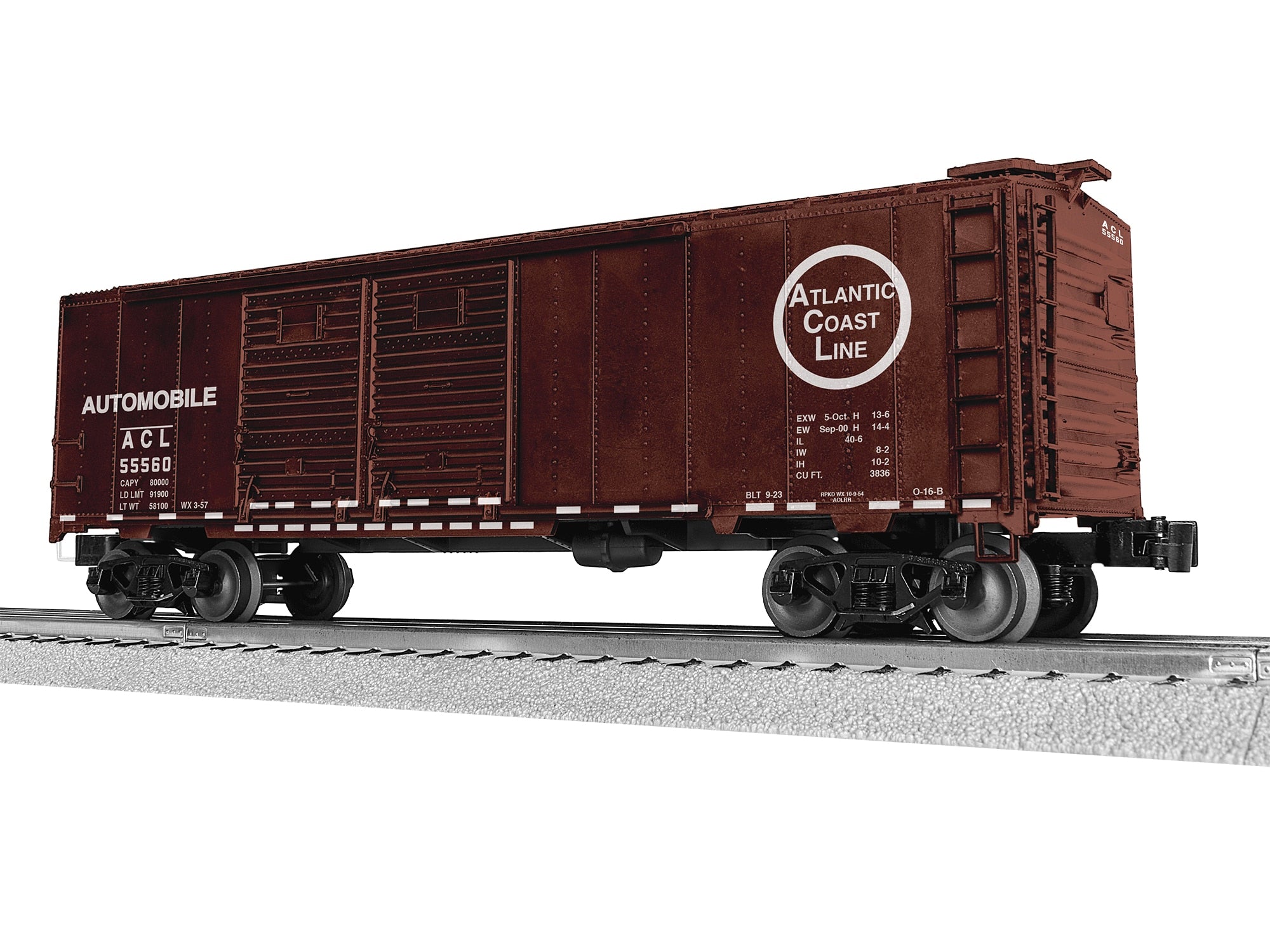 PREORDER Lionel O 2542412 40' Double Door Boxcar, Atlantic Coast Line #55660 | 76.49