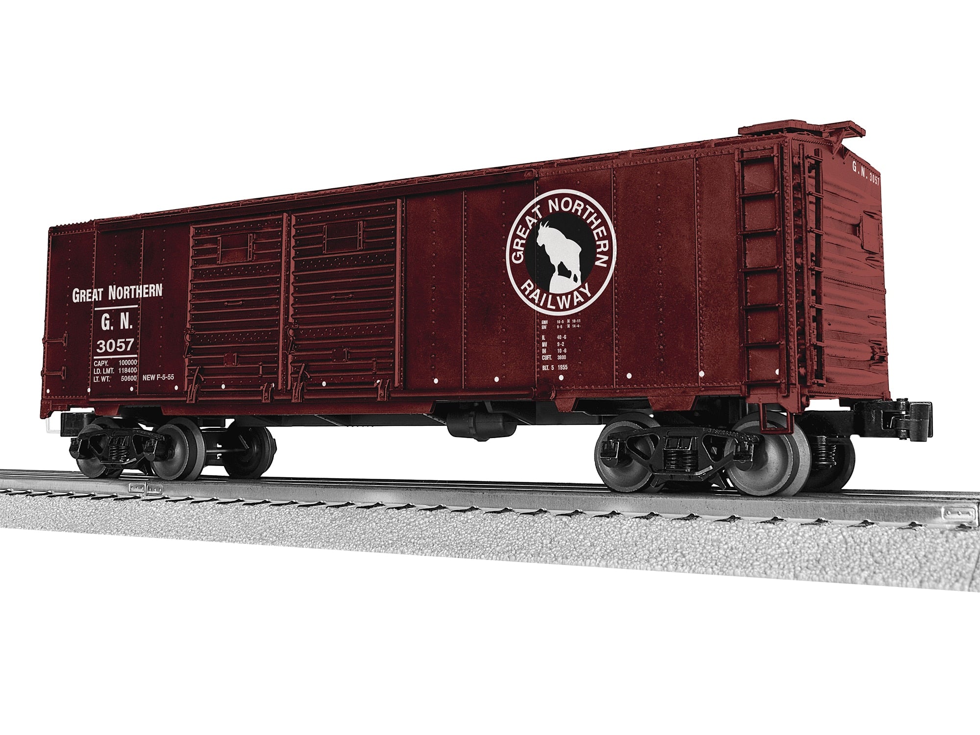 PREORDER Lionel O 2542431 40' Double Door Boxcar, Great Northern #3057 | 76.49