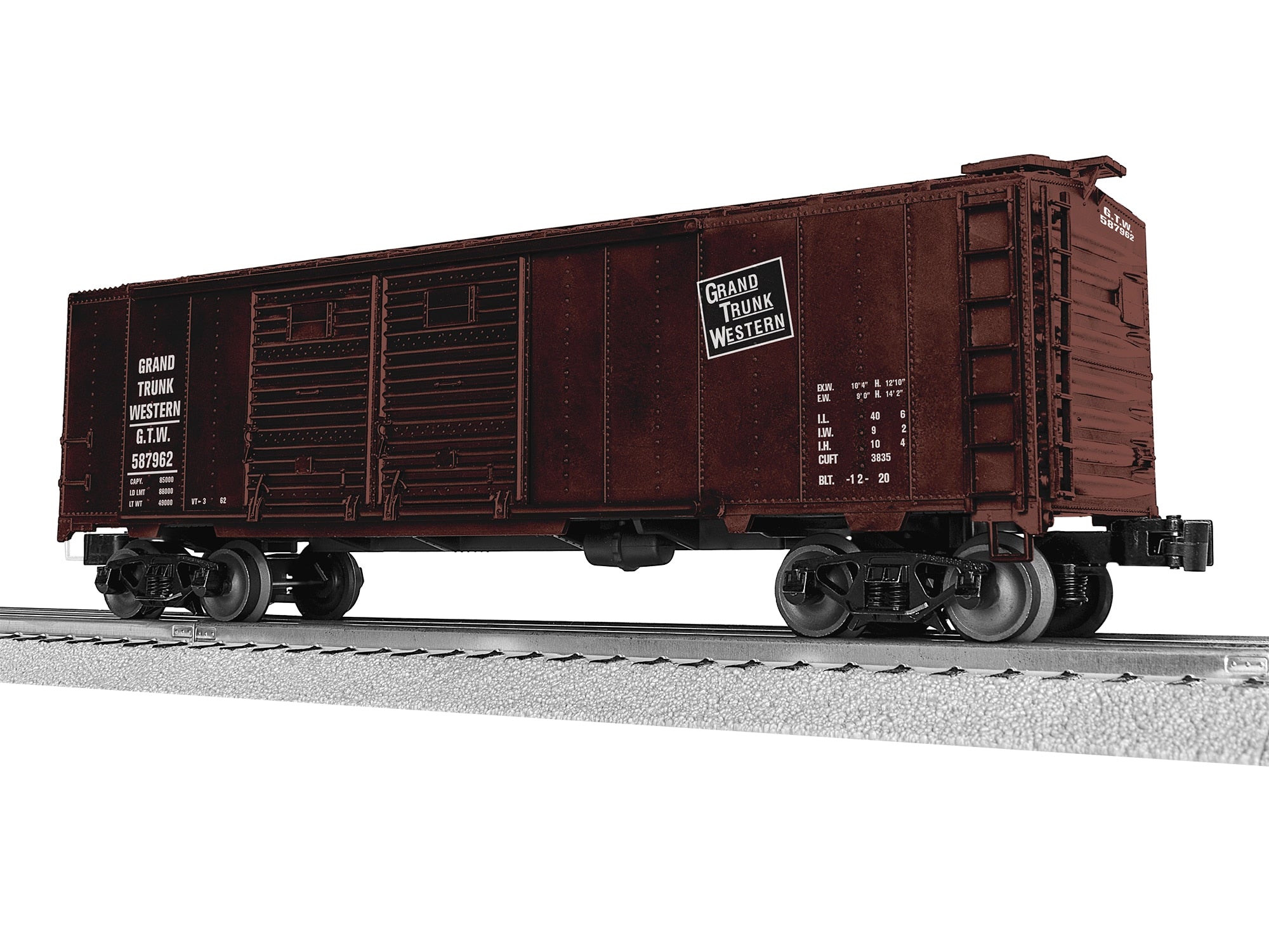 PREORDER Lionel O 2542442 40' Double Door Boxcar, Grand Trunk Western #587962 | 76.49
