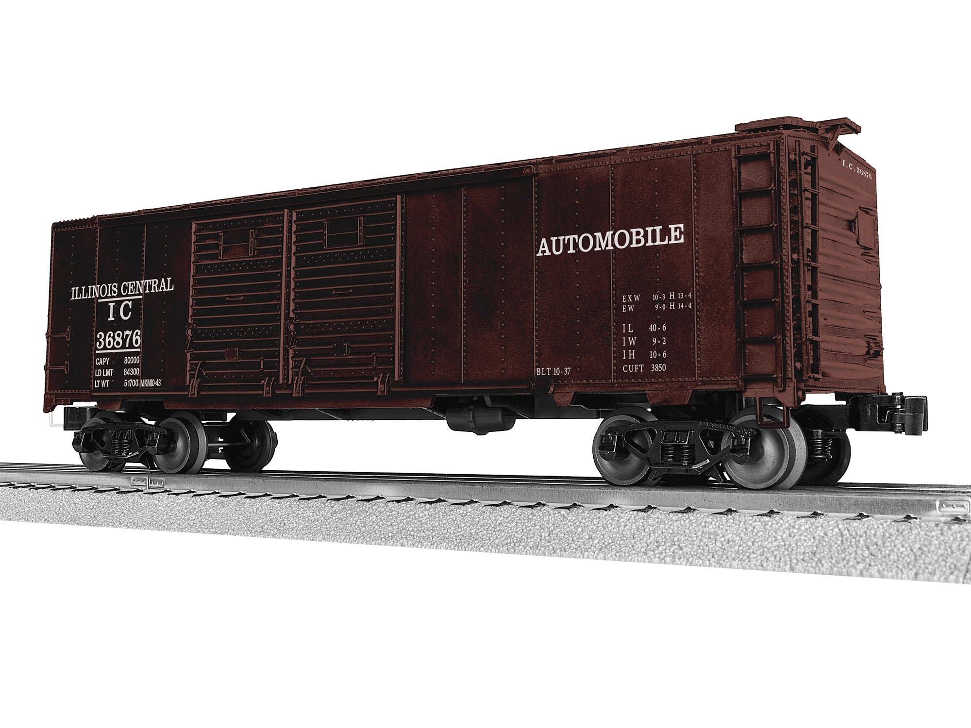 PREORDER Lionel O 2542451 40' Double Door Boxcar, Illinois Central #36876 | 76.49