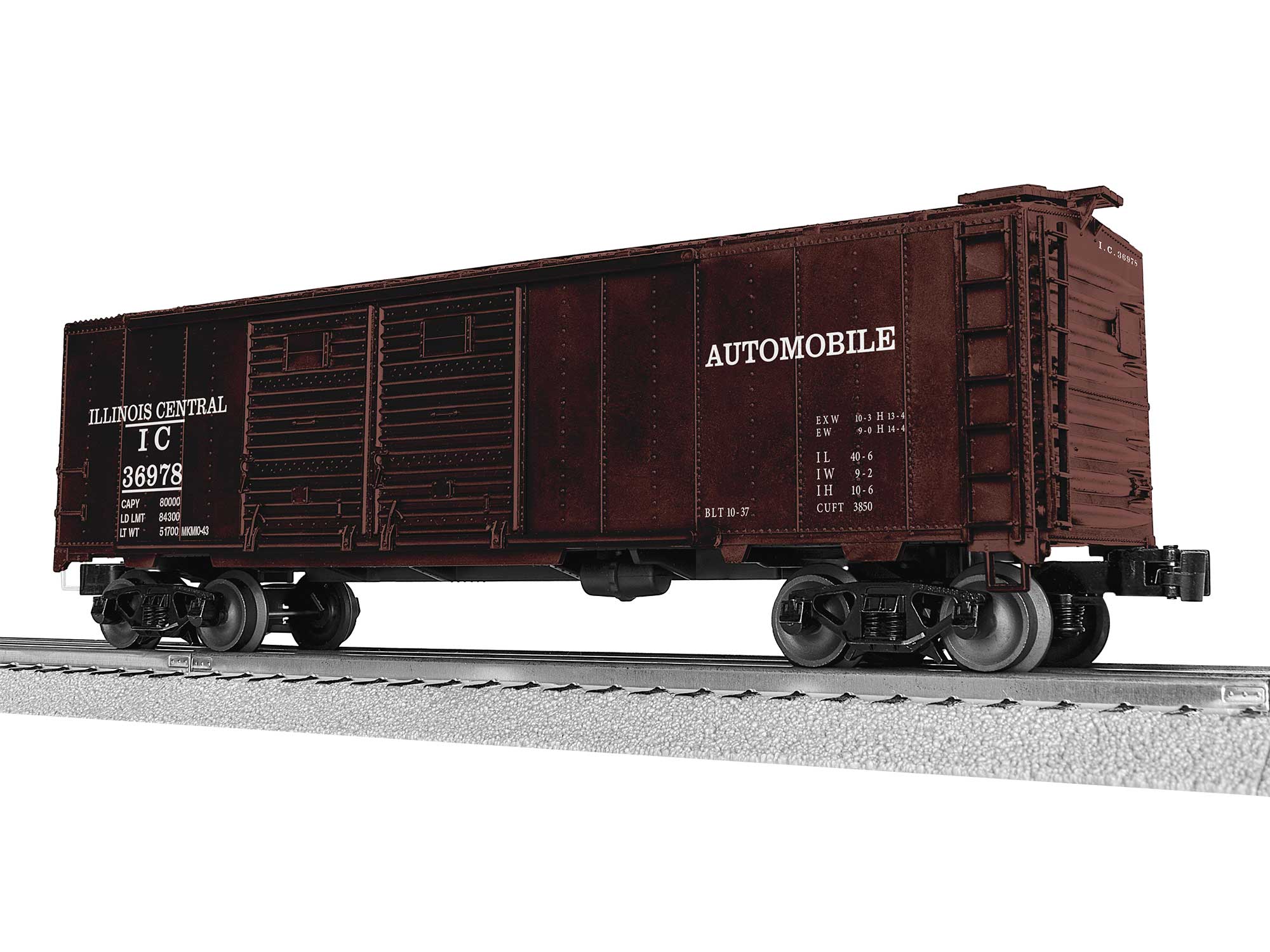 PREORDER Lionel O 2542452 40' Double Door Boxcar, Illinois Central #36978 | 76.49