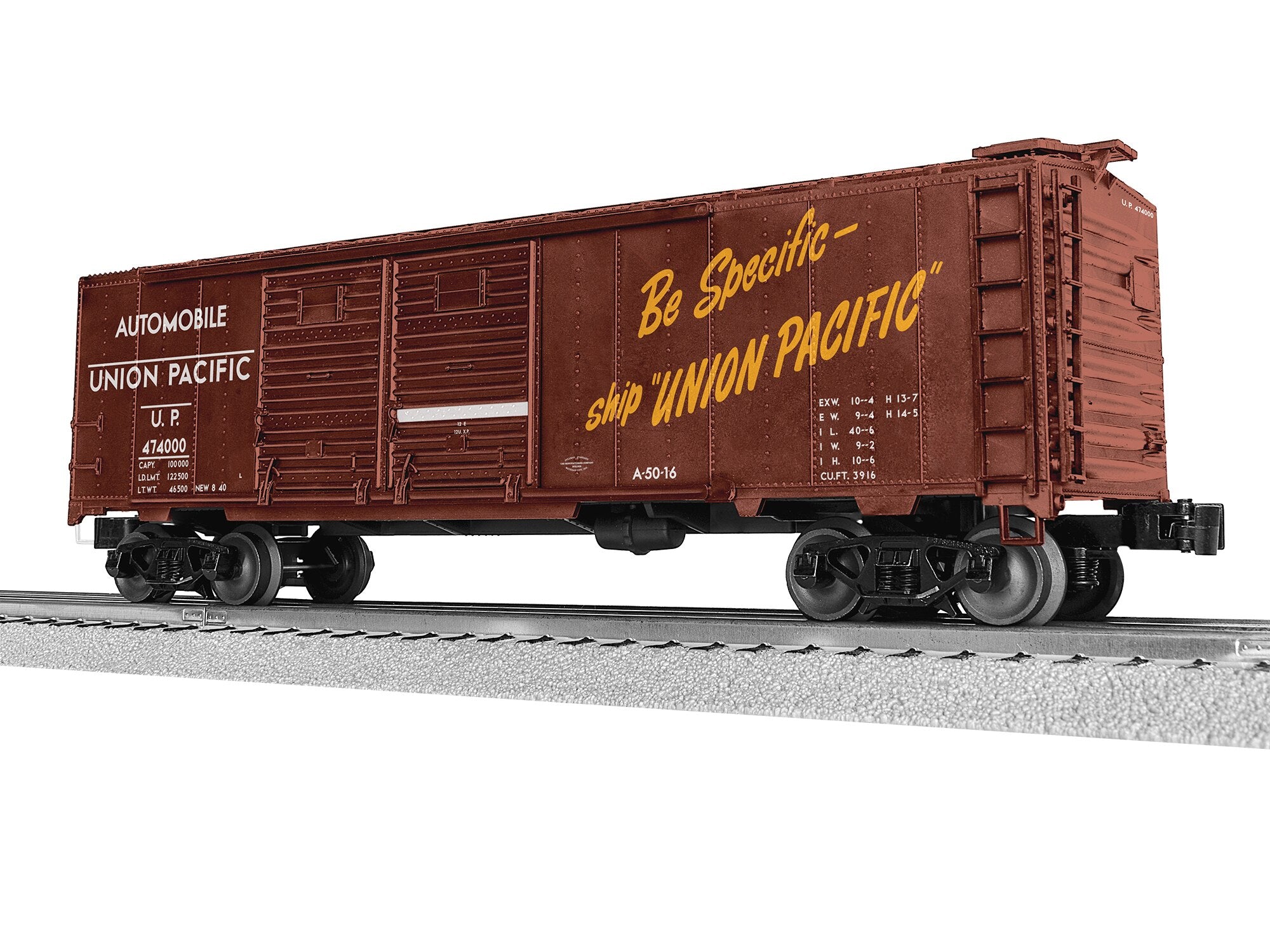 PREORDER Lionel O 2542461 40' Double Door Boxcar, Union Pacific #474000 | 76.49