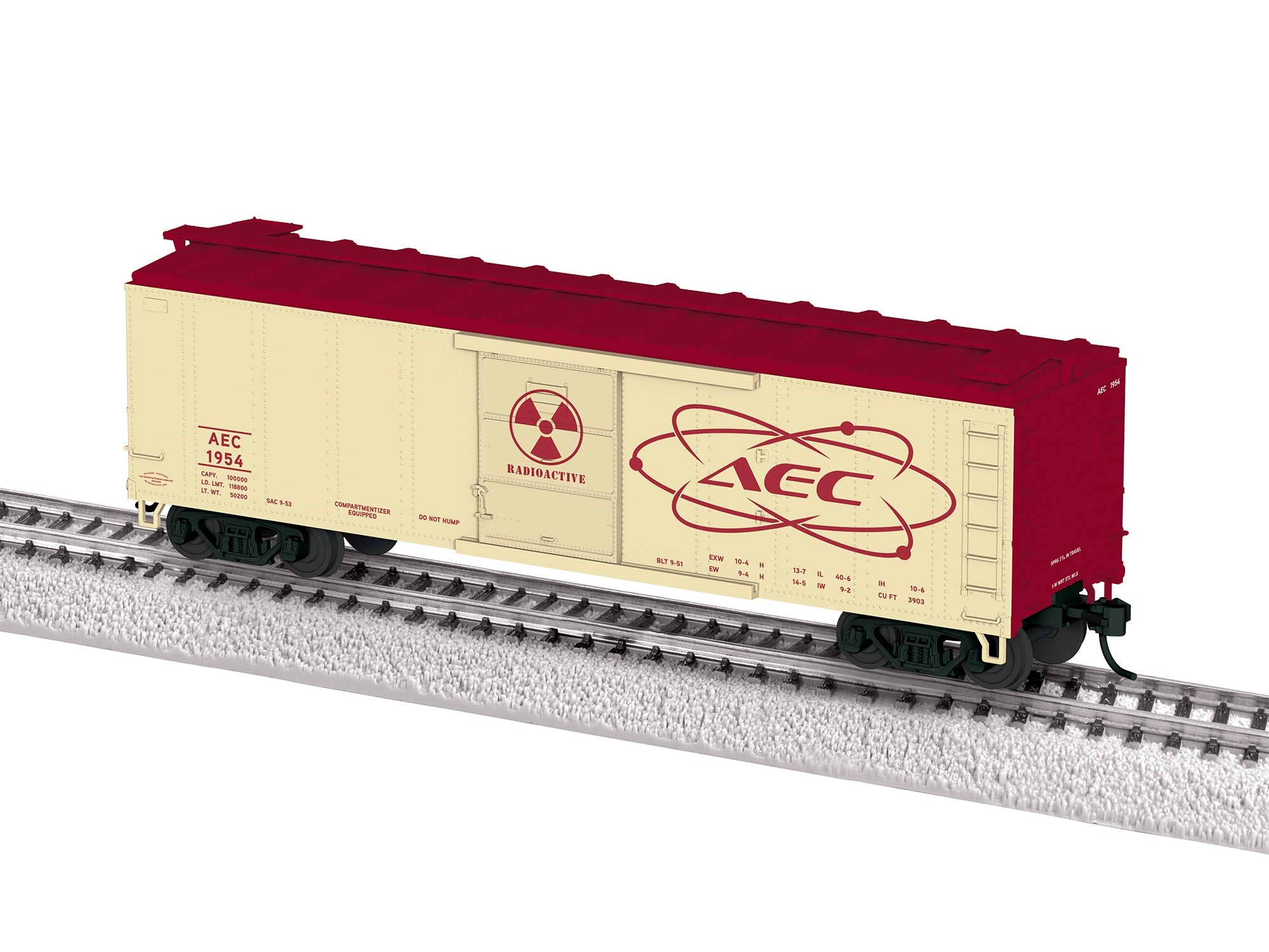 PREORDER Lionel HO 2554210 Glow in the Dark Sound Boxcar, Atomic Energy Commission #1954