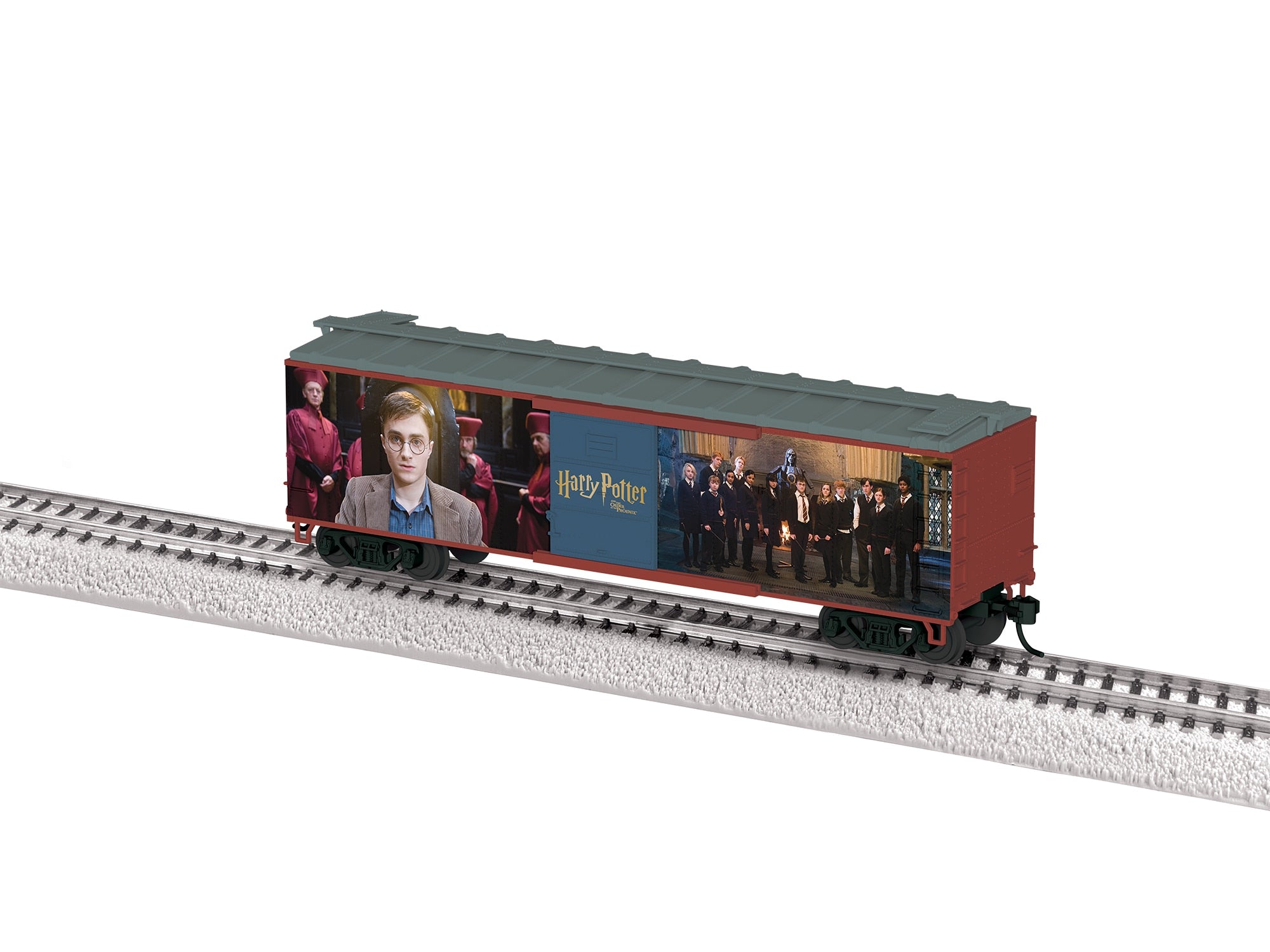 PREORDER Lionel HO 2554290 40' Steel Flat-End Boxcar, Harry Potter & the Order of the Phoenix with Movie Scenes