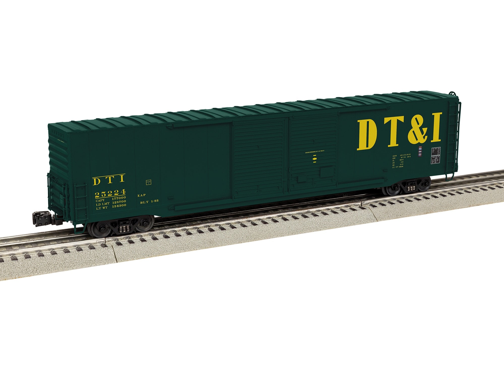 PREORDER Lionel O 2626052 3-Rail Pullman-Standard PS-1 60' Double-Door Boxcar, Detroit, Toledo & Ironton #25224