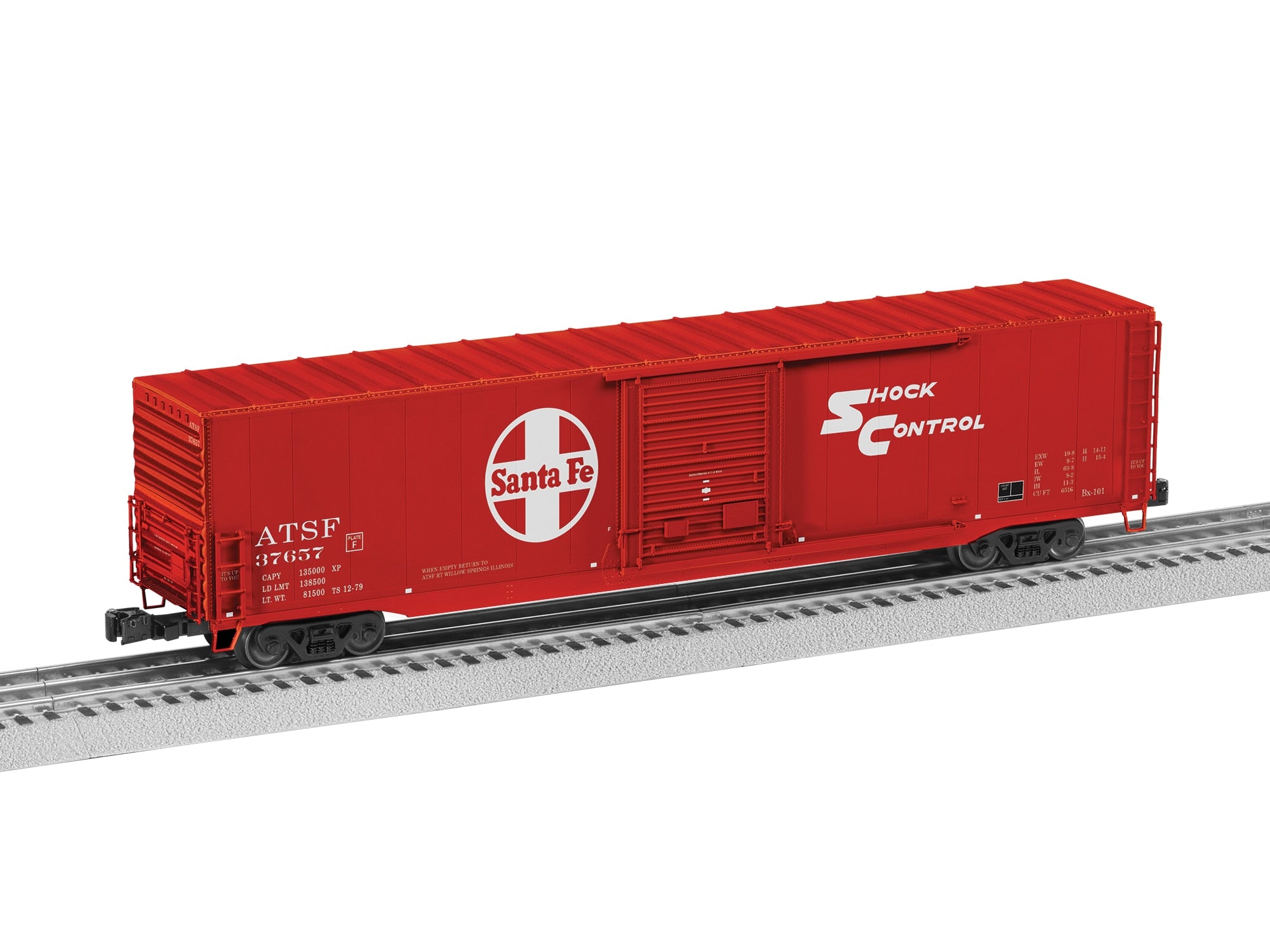 PREORDER Lionel O 2626081 3-Rail Pullman-Standard PS-1 60' Single-Door Boxcar, Atchison Topeka & Santa Fe #37657