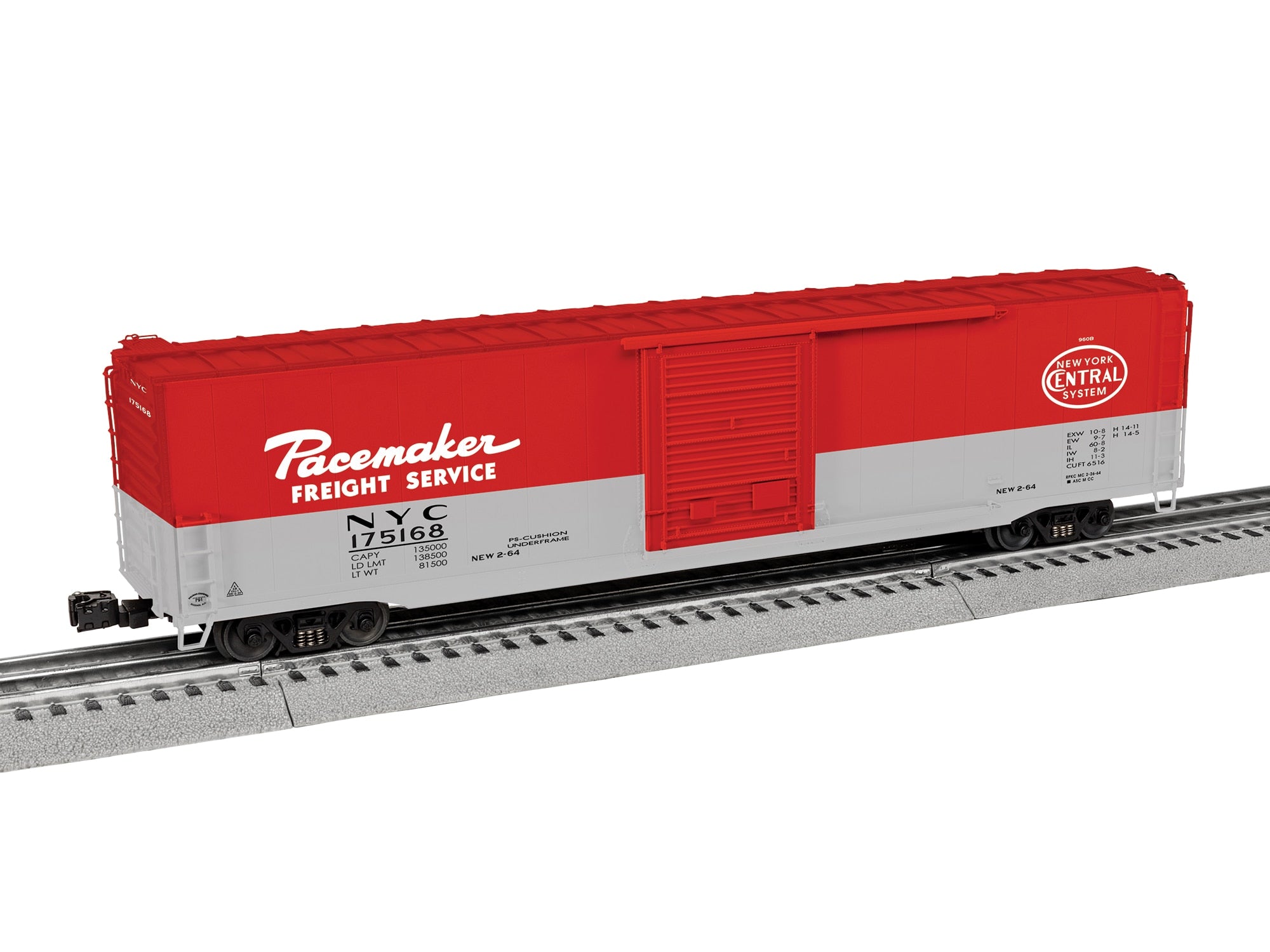 PREORDER Lionel O 2626102 3-Rail Pullman-Standard PS-1 60' Single-Door Boxcar, New York Central #175168