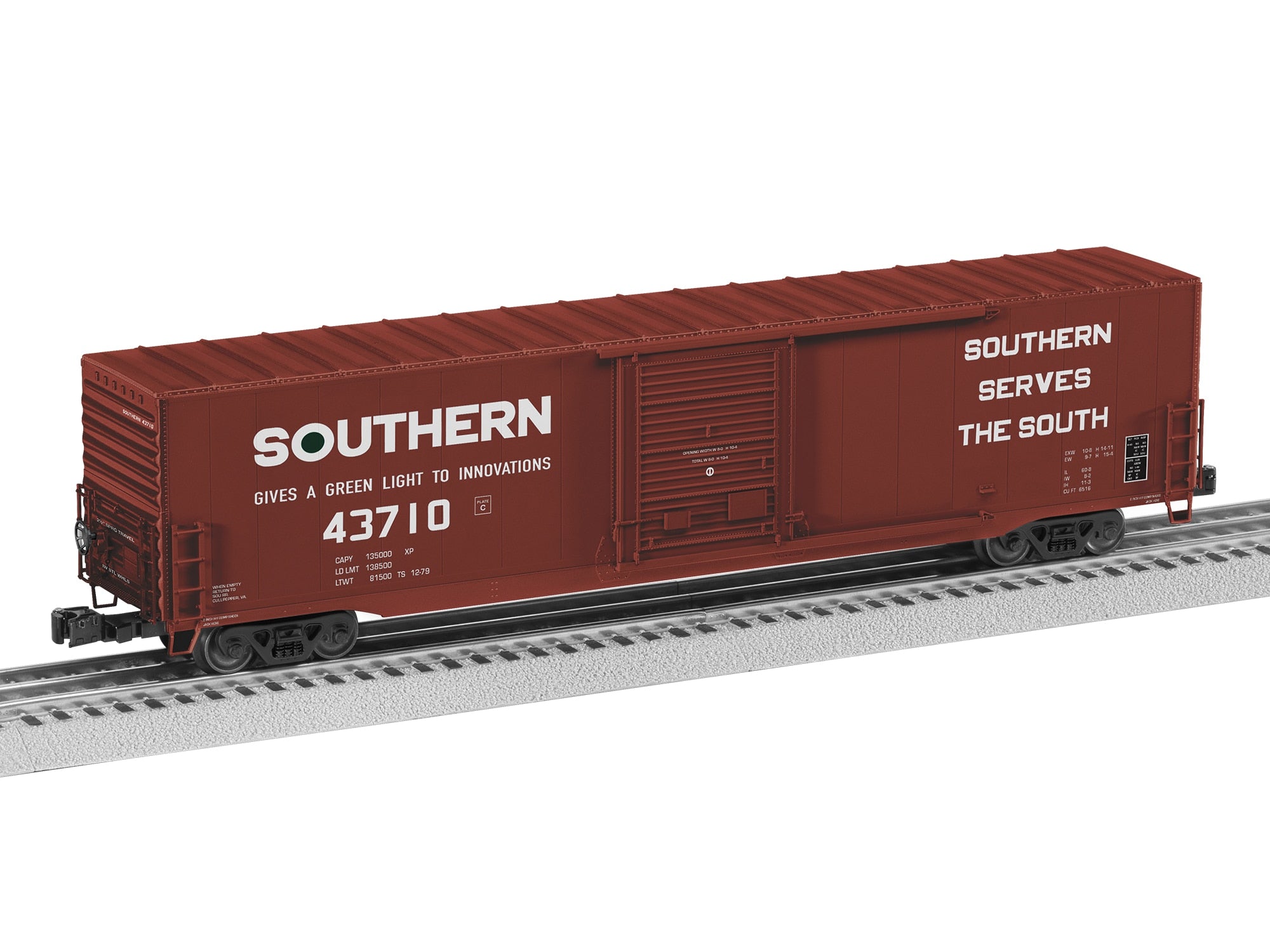 PREORDER Lionel O 2626121 3-Rail Pullman-Standard PS-1 60' Single-Door Boxcar, Southern #43710