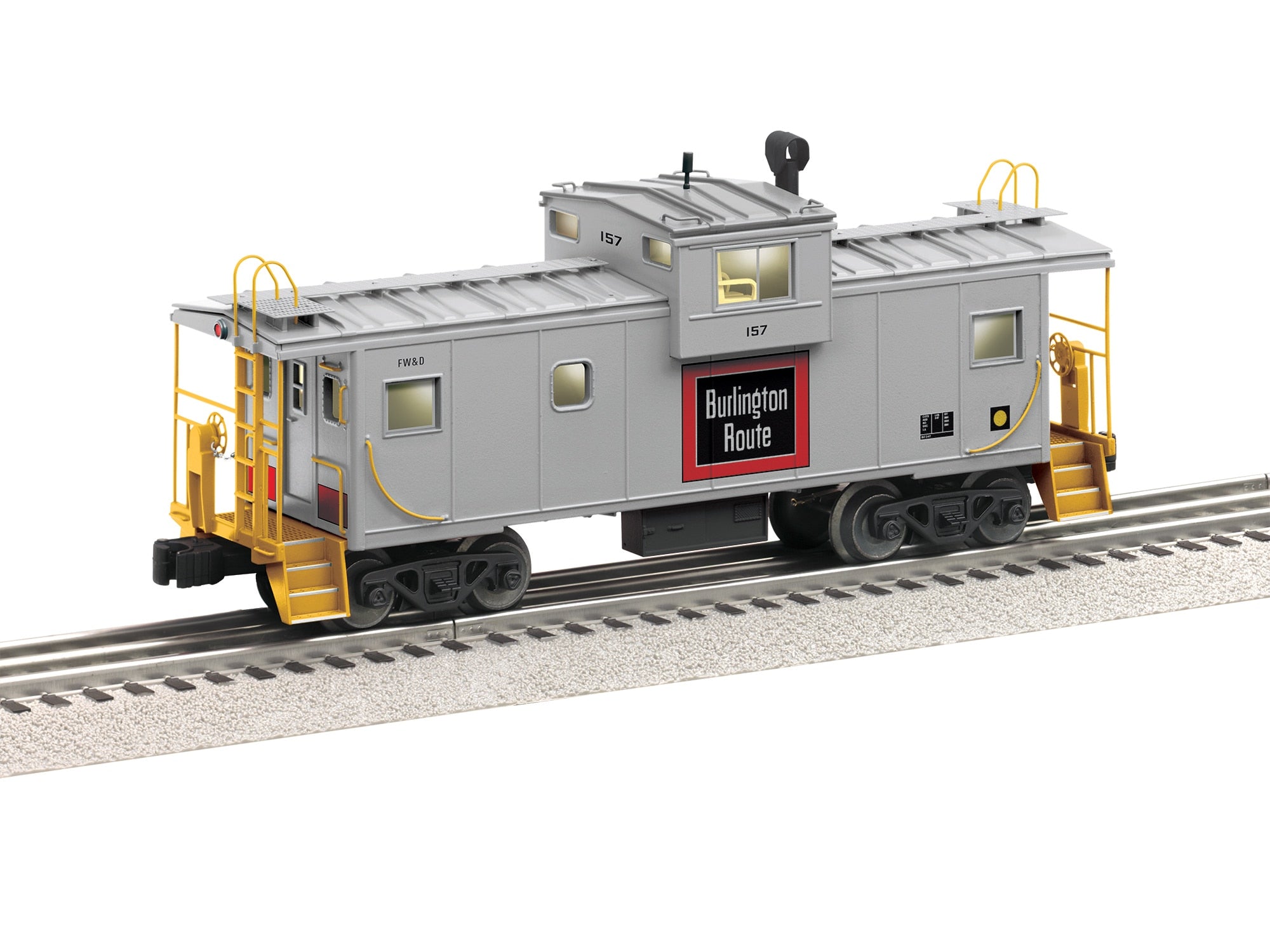 PREORDER Lionel O 2626280 3-Rail Wide-Vision Caboose, Chicago Burlington & Quincy #157