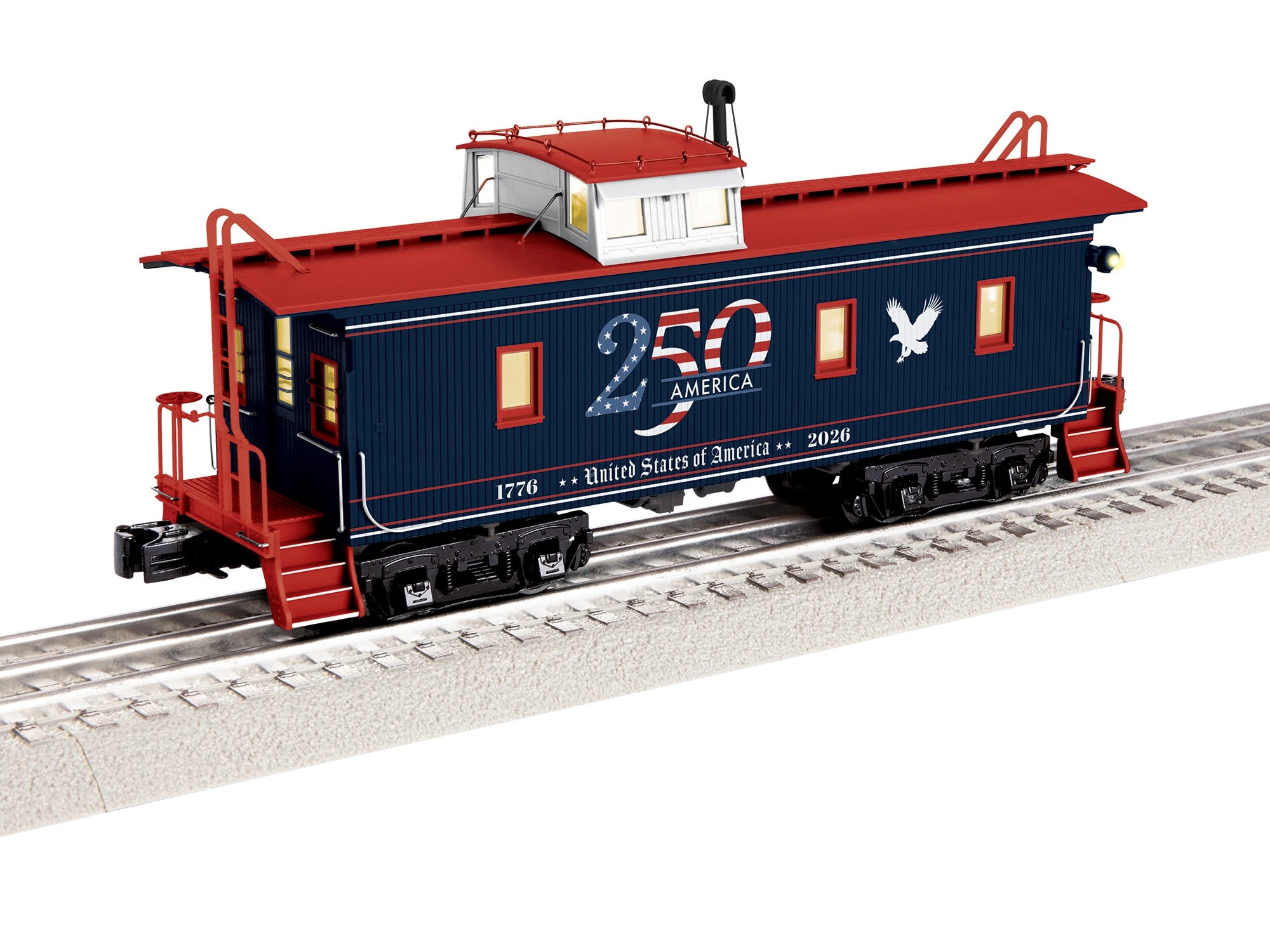 PREORDER Lionel O 2626320 3-Rail Class CA-1 Wood Caboose, America 250