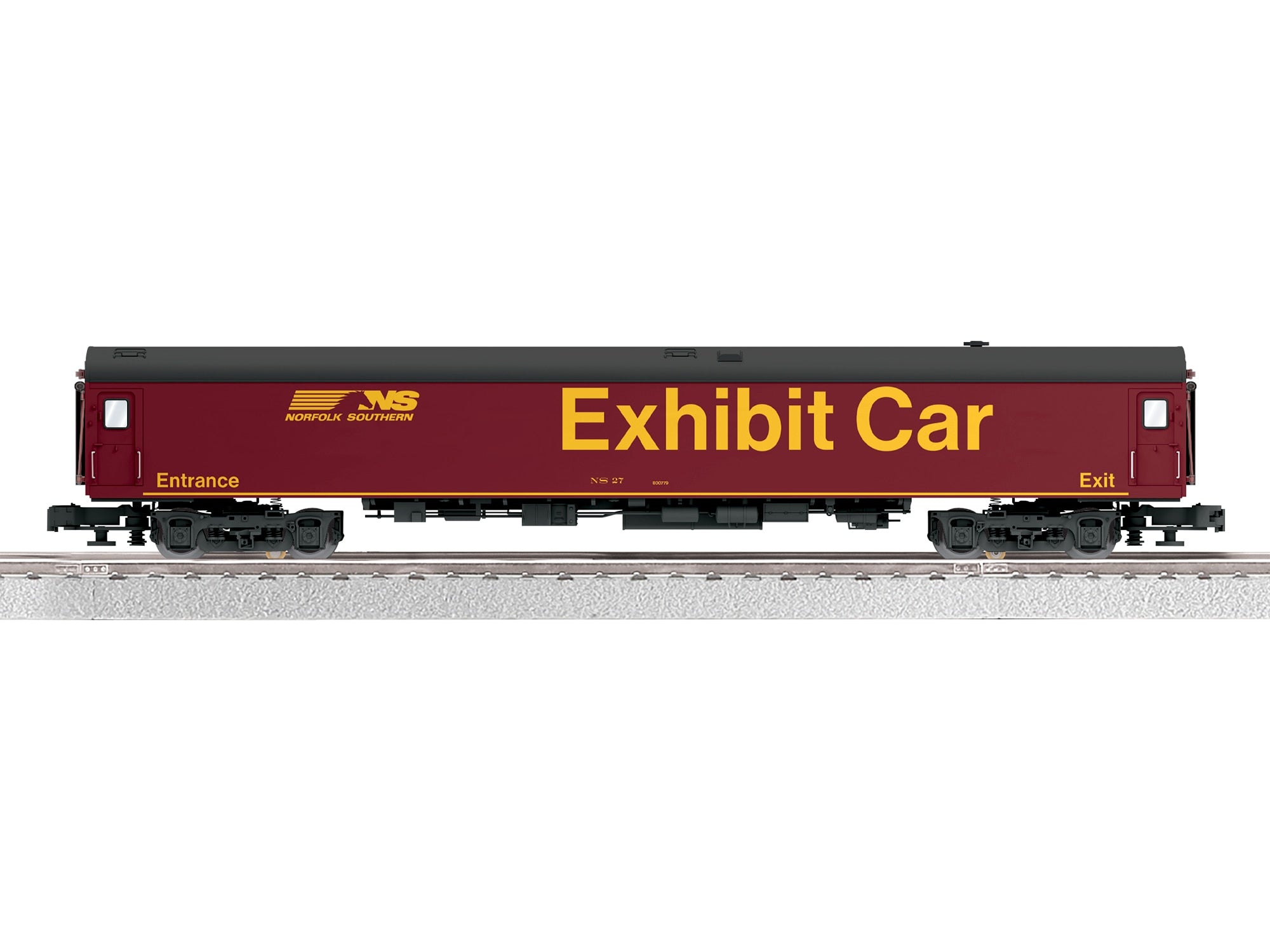 PREORDER Lionel O 2627130 18" Aluminum Exhibit Car, Norfolk Southern