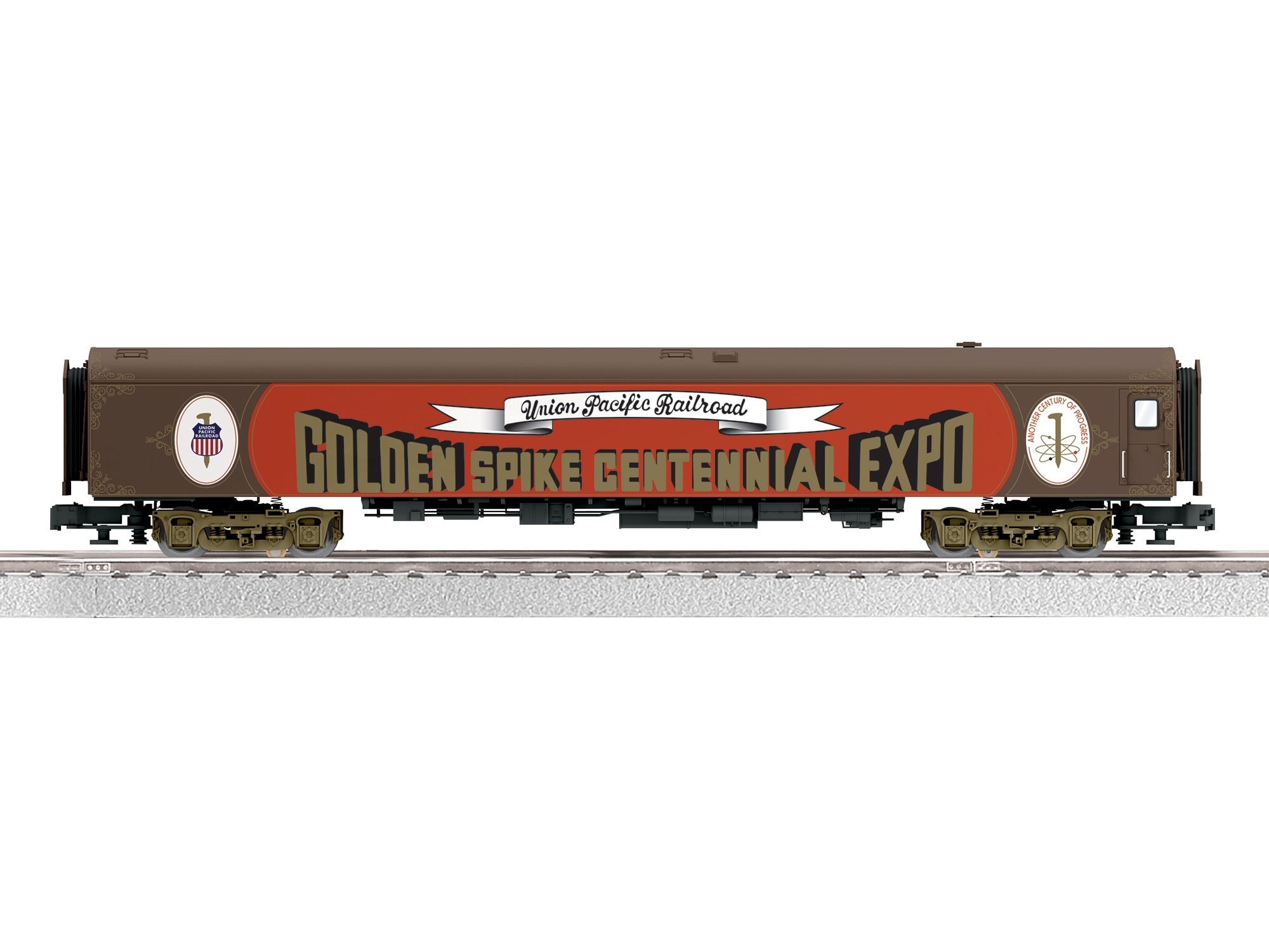 PREORDER Lionel O 2627150 18" Aluminum Exhibit Car, Union Pacific Centennial